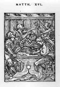 The Gamesters, Kuoleman tanssi -sarjasta, kaiverrus Hans Lutzelburger (fl.1505-26) n. 1526-28 tekijältä Hans after Holbein the Younger