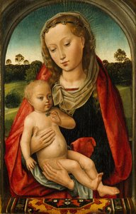 Neitsyt ja lapsi, n. 1487 (öljy tammilevylle) tekijältä Hans after Memling