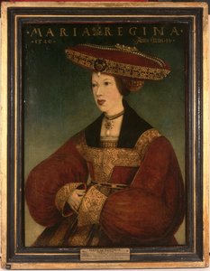 Itävallan Maria, n. 1520 (öljy perunalevyssä)