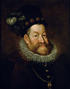 Saksa: Kaiser Rudolf II. (1552-1612) Keisari Rudolf II:n muotokuva. tekijältä Hans von Aachen