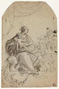 Madonna ja lapsi sekä pyhimykset Elisabet, Johannes ja Anne tekijältä Hans von Aachen