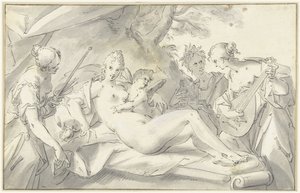 Venus taiteen ja tieteen keskellä tekijältä Hans von Aachen
