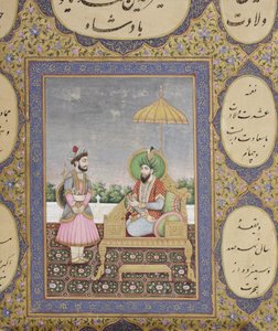 Mughal-dynastian sukututkimusalbumi, 1855 (läpinäkymätön wc ja kulta paperilla) tekijältä Haqim Ahasan Ullah Khan