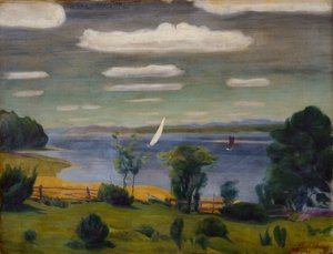 Kesäpäivä Viksfjordenissa, Larvikissa tekijältä Harald Oscar Sohlberg