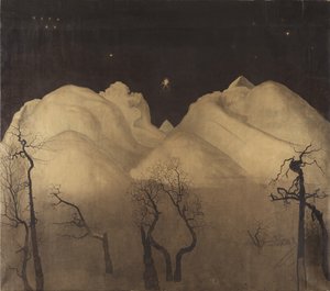 Talviyö vuorilla. tutkimus, 1902-2 tekijältä Harald Oscar Sohlberg