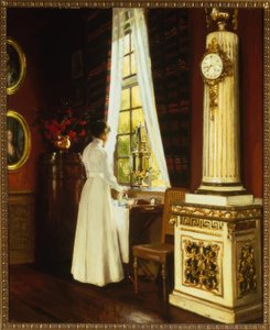 H.Slott-Möller, Aamukahvi / Maalaus, 1914