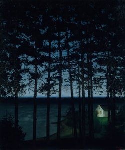 Kalastajan mökki, 1906. tekijältä Harald Sohlberg