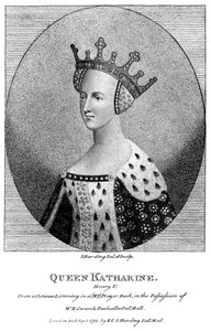 Katariina Valois 1401-1437, kuningas Henrik V:n kuningatar puoliso, 1792. tekijältä Harding