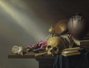 Allegoria ihmiselämän turhuuksista, n. 1640 tekijältä Harmen Steenwijck