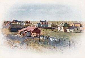 Preeriakaupunki, Gleichen, Alberta tekijältä Harold Copping