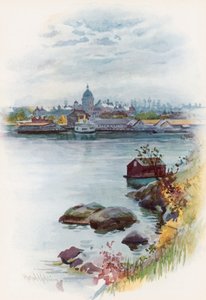 Näkymä parlamenttitalolle, Victoria, British Columbia tekijältä Harold Copping