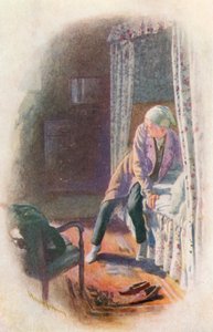Kuvitus Charles Dickensin joululaululle tekijältä Harold Copping