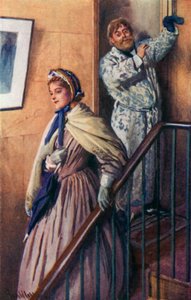 Louisa M Alcottin kuvitus hyville vaimoille tekijältä Harold Copping