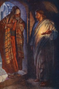 Uusi testamentti: Nikodeemus (värilitografia) tekijältä Harold Copping