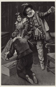 Petruchio aloitti myrskyn uudelleen sanoen, että korkki oli valettu porringeriin tekijältä Harold Copping