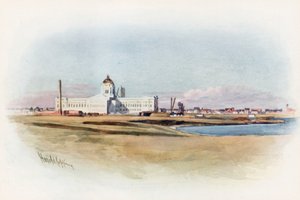 Regina, Saskatchewan, uusi parlamenttitalo rakenteilla tekijältä Harold Copping