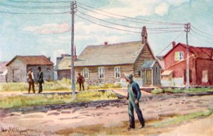 Hirsimökkikirkko, Lloydminster tekijältä Harold Copping