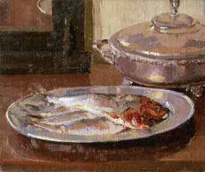 Huonekalut ja erilaiset esineet 1100- ja 1300-luvuilta tekijältä Harold Gilman