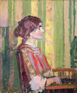 Rouva Robert Bevan, n. 1913 (öljy kankaalle) tekijältä Harold Gilman