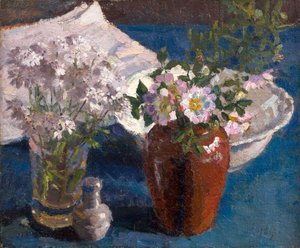 Asetelma: 1909 (öljy kankaalle). tekijältä Harold Gilman
