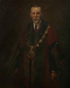 Alderman A. K. Barnett, n. 1914 (öljy kankaalle) tekijältä Harold Harvey