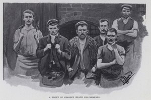 Ryhmä Cradley Heath Chainmakers (m/w kuva) tekijältä Harold Hume Piffard