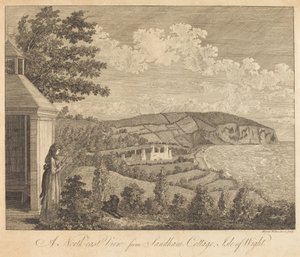 Näkymä koilliseen Sandham Cottagesta, Isle of Wight tekijältä Harriet Wilkes