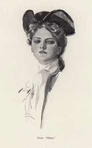 Naisen muotokuva, Hilman hahmo (litho) tekijältä Harrison Fisher