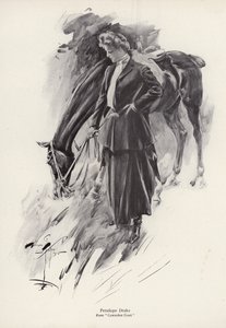 Penelope Drake -hahmo romaanista Cowardice Court, kirjoittanut George Barr McCutcheon (litho) tekijältä Harrison Fisher