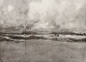 Golfkentät: Mitcham, seitsemäs viheriö (litografia): Mitcham, seitsemäs viheriö (litografia)