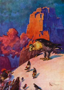 Pikkupartridgen varastetut munat (väri litho) tekijältä Harry Rountree