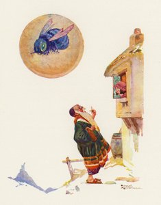 The Dragon in the Moon (väri litho)