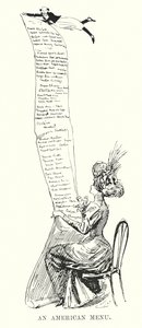 Amerikkalainen ruokalista (litografia)
