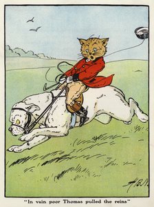 "Turhaan köyhä Thomas veti ohjakset" (väri litho)