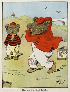 Out on the Golf Links (väri litho) tekijältä Harry B Neilson