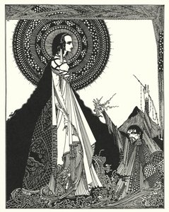 Edgar Allan Poe: Ligeia (litografia) tekijältä Harry Clarke