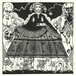 Edgar Allan Poe: Morella (litografia) tekijältä Harry Clarke