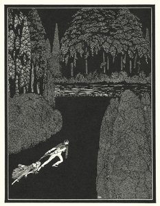 Edgar Allan Poe: Marie Rogetin arvoitus (litografia) tekijältä Harry Clarke