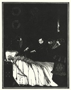 Edgar Allan Poe: Pitkänomainen laatikko (litografia) tekijältä Harry Clarke