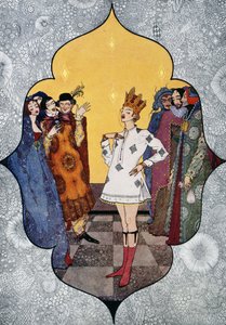 Keisarin uudet vaatteet, Hans Christian Andersenin (1805-1875) satu, Harry Clarken (1890-1931) kuvitus tekijältä Harry Clarke