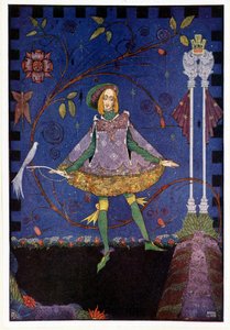 Prinsessan isän haudalla kasvoi sitten ruusupensas - Sianpaimen "" Prinsessa ja kuisti"" - teoksessa "" Fairy Tales" - Hans Christian Andersen, ill. Kirjailija: Harry Clarke tekijältä Harry Clarke