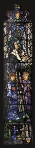 Siunattu Julie kahden lapsen kanssa, 1927 tekijältä Harry Clarke