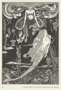 Pieni Merineito. "Tiedän mitä haluat", sanoi Merinoita. tekijältä Harry Clarke