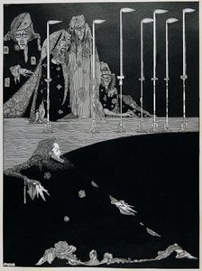 Huonekalut ja erilaiset esineet 1100- ja 1300-luvuilta tekijältä Harry Clarke