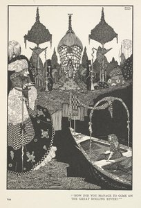 Lumikuningatar. Kuinka onnistuit pääsemään suurelle kumpuavalle joelle? tekijältä Harry Clarke