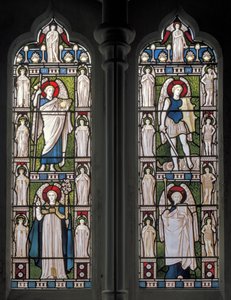 Minley, St Andrew, James Powell & Sons, Harry Ellis Wooldridge, Angels & Archangels, 1870