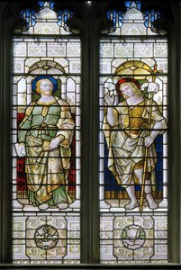 Oxford, Oriel College Chapel, James Powell & Sons, Harry Ellis Wooldridge, St Peter & John The Baptist, 1885