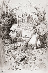 Synkkä talo. Harry Furnissin kuvitus Charles Dickensin romaanille Bleak House, The Testimonial Editionista, julkaistu 1910. tekijältä Harry Furniss