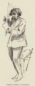 Charles Dickens harjoituksissa tekijältä Harry Furniss