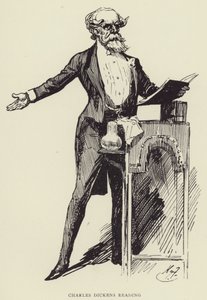 Charles Dickens lukee tekijältä Harry Furniss